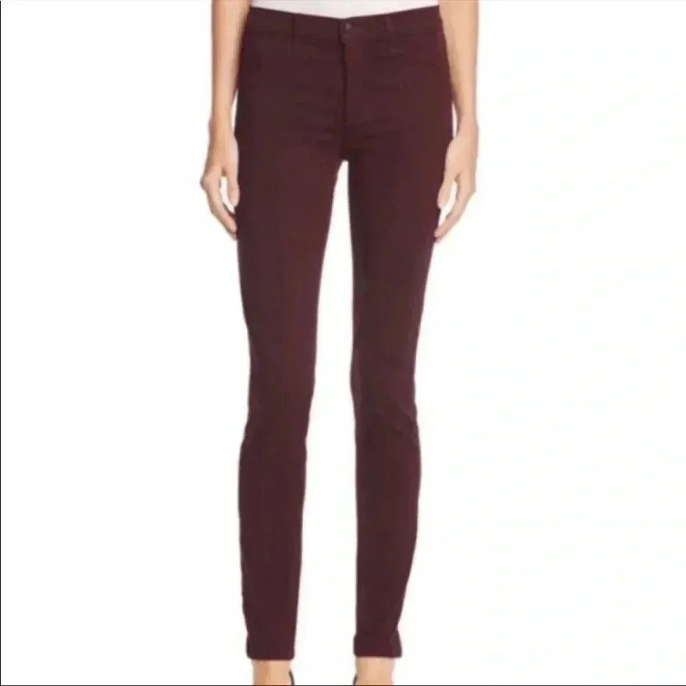 4/$25 J Brand Skinny Merlot Burgundy Jeans Pants Sz 27